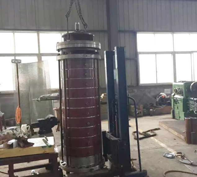 多級筒袋式小機凝結(jié)水泵葉輪組裝完成