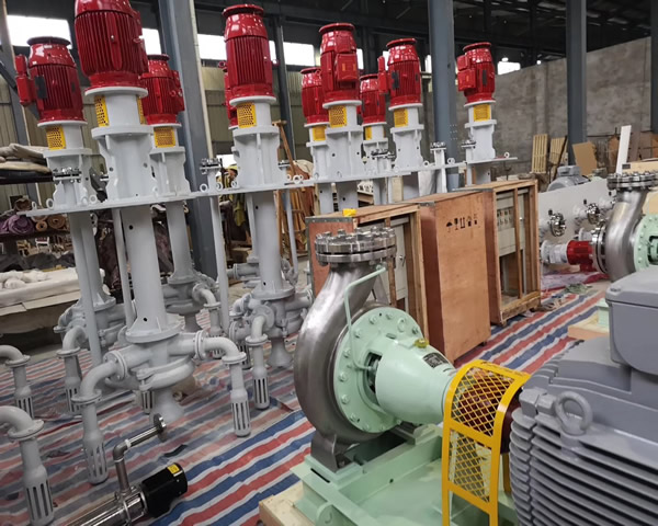 整裝待發(fā)的65PWDDFL型多吸頭排污泵