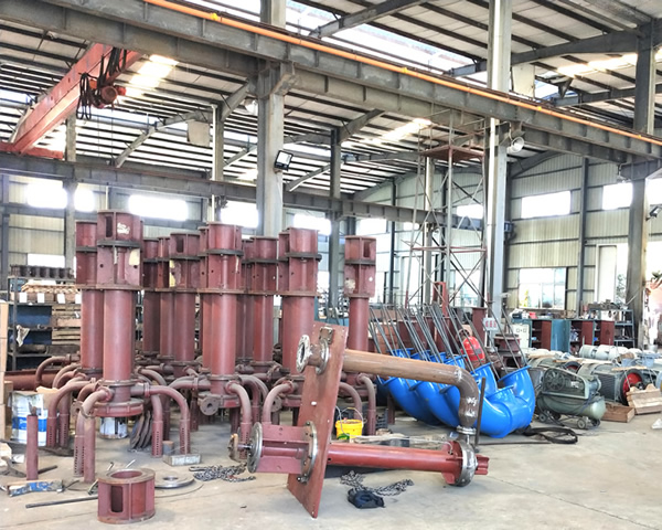 裝配完工的PWDDFL系列多吸頭排污泵